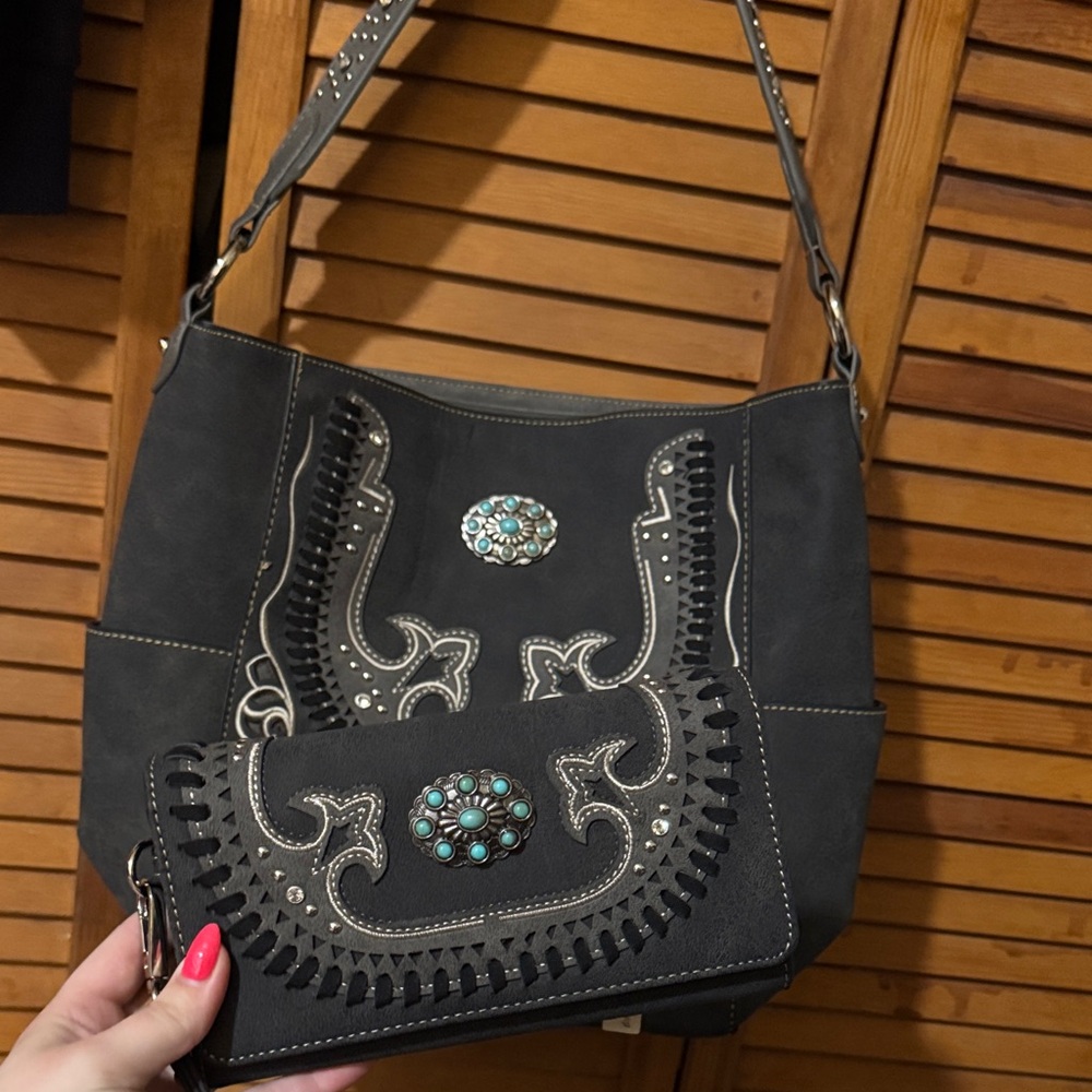 Montana West Shoulder Bag and Wallet Set